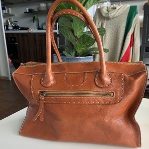 Club Monaco Leather "Birkin Bag" Tote